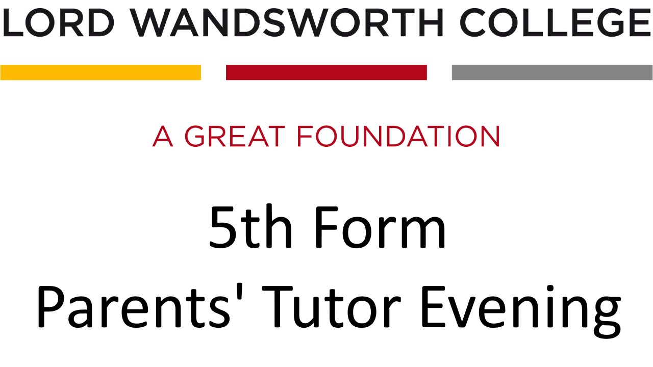 5th Form Parents' Tutor Evening