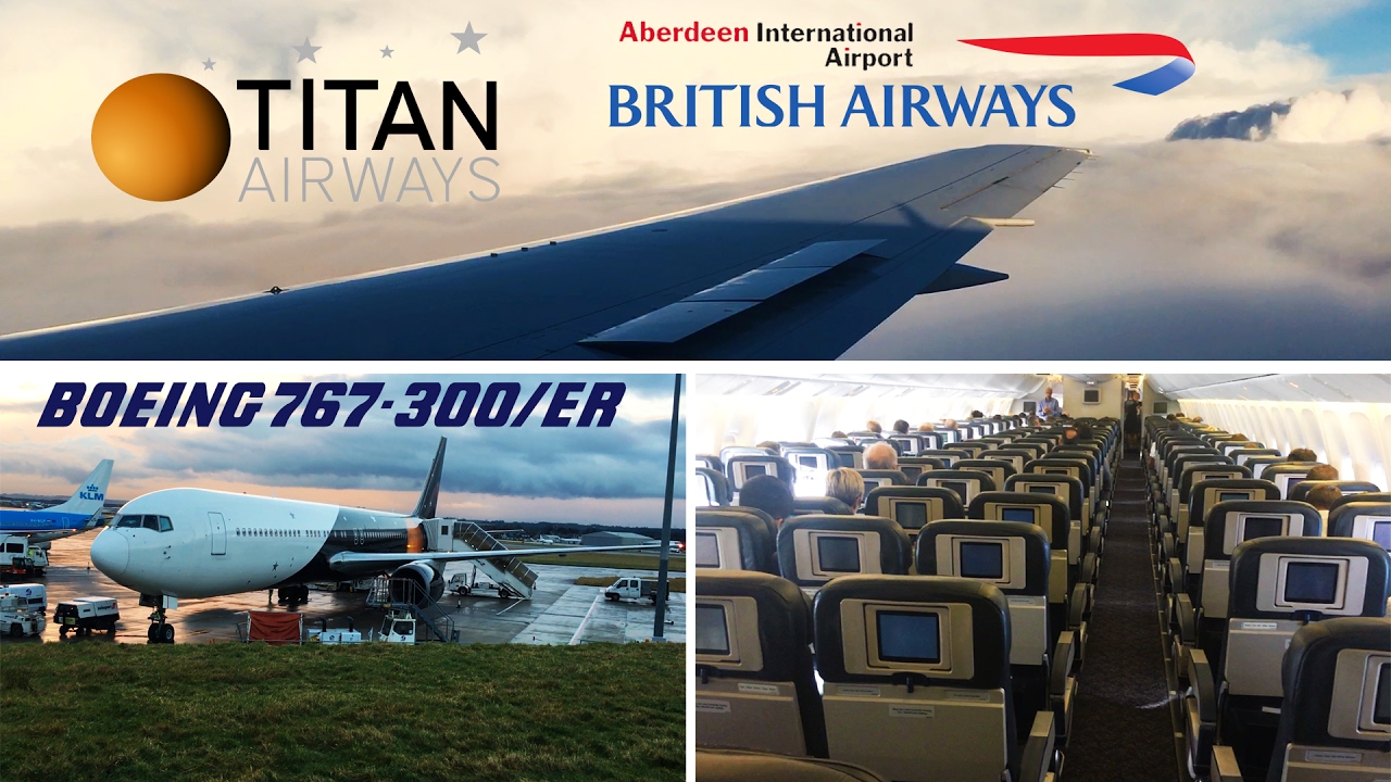 *MEGA RARE* Titan Airways BOEING 767 London Heathrow to ABERDEEN!! FULL FLIGHT