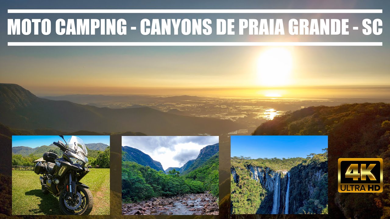 Moto Camping nos Canyons de Praia Grande - SC // MOTO TRIP in 4K UHD