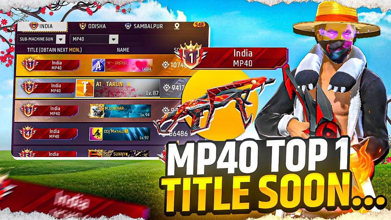 Top 1 Title Pushing in Mp40 ☠️| Solo Weapons Glory Pushing #gwtarun 