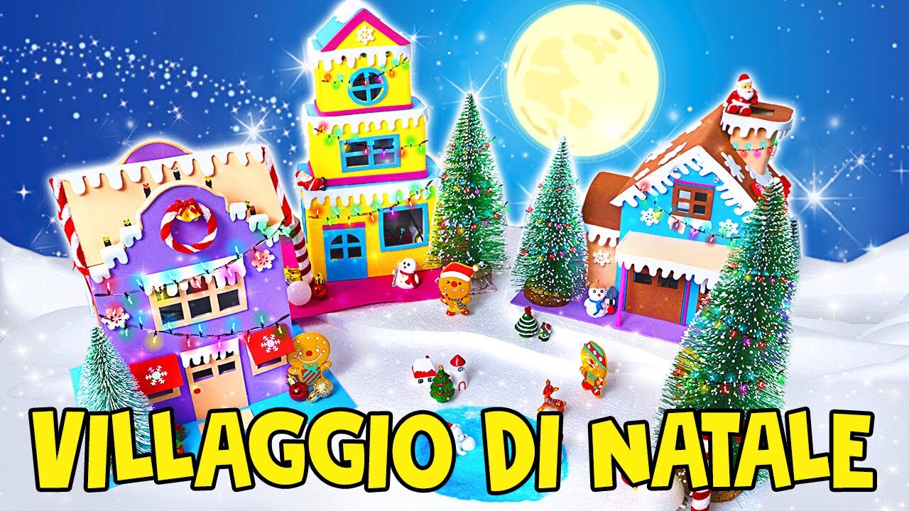 Mini Villaggio Di Natale Di Carta Con Fantastiche Decorazioni || FAI DA TE DIVERTENTI🎅🏠