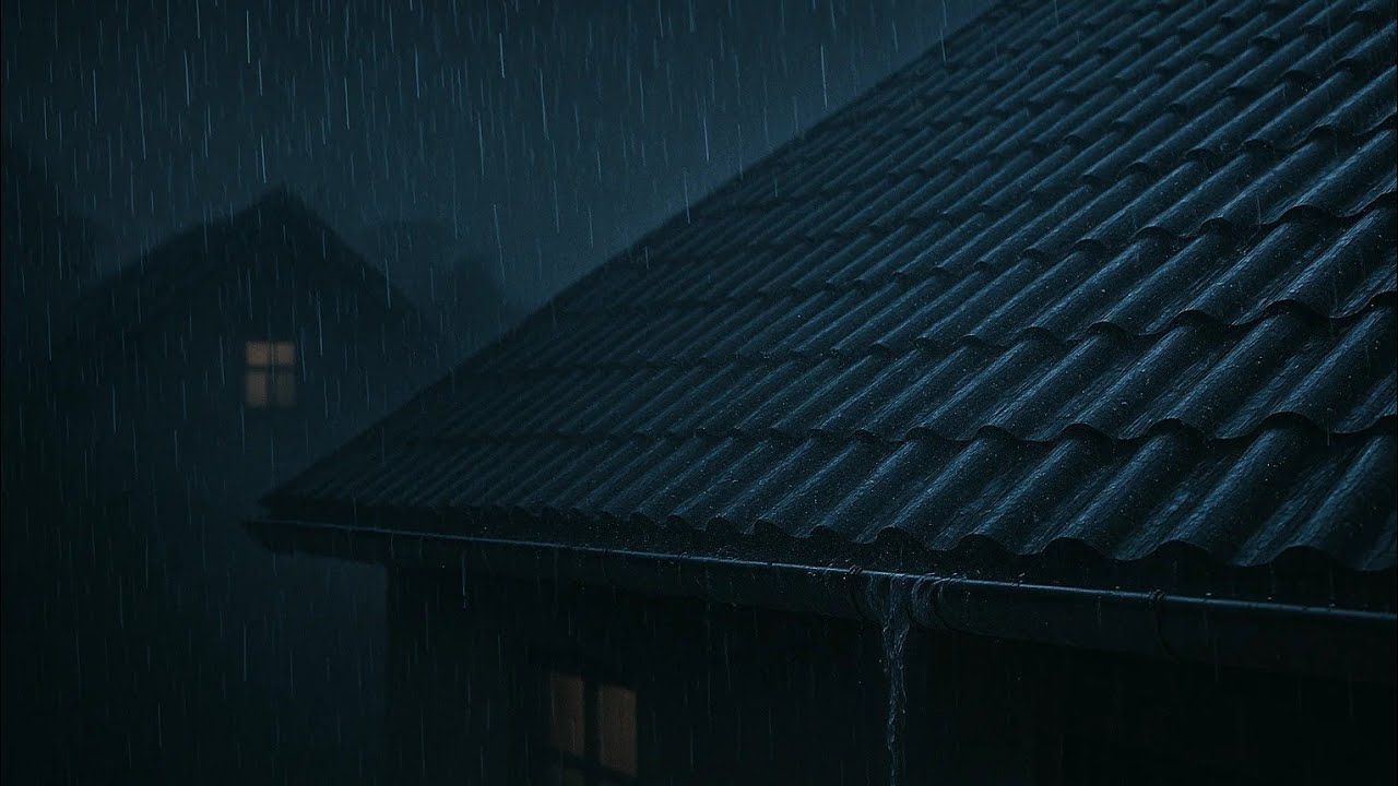light rain in the afternoon, quiet atmosphere in the village