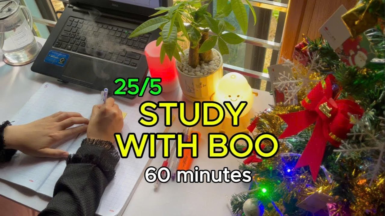 #129: 🔥 1 HOUR STUDY WITH ME 🧠 | Pomodoro 25-5 | Real Time | Deep Focus | Ambient Sound