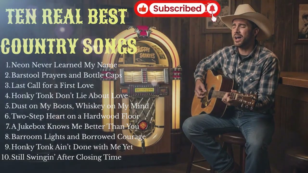 Western Cowboy Songs Sitting in a Bar Neon Never Learned My Name | Acoustic Guitar Stories