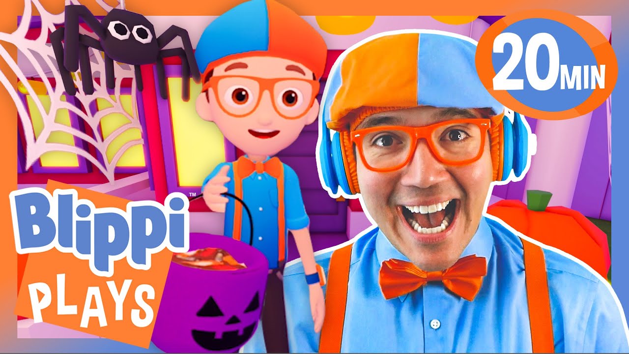 Trick-or-Treating in ROBLOX! 🍭🎃 | BEST OF BLIPPI PLAYS | Roblox Gaming Videos for Kids