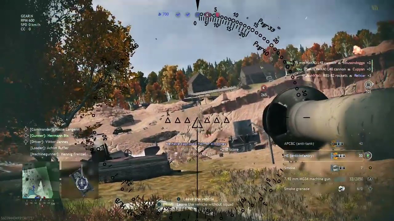 Hermann Bix Enlisted Tanker 152 KILLS 169 ASSISTS ZERO DEATH small clip of carnage