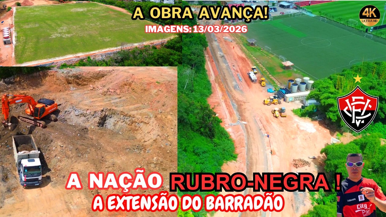 NAÇÃO RUBRO NEGRA A EXTENSÃO DO BARRADÃO!A EVOLUÇÃO DA OBRA!#obra #barradão #ecvitória