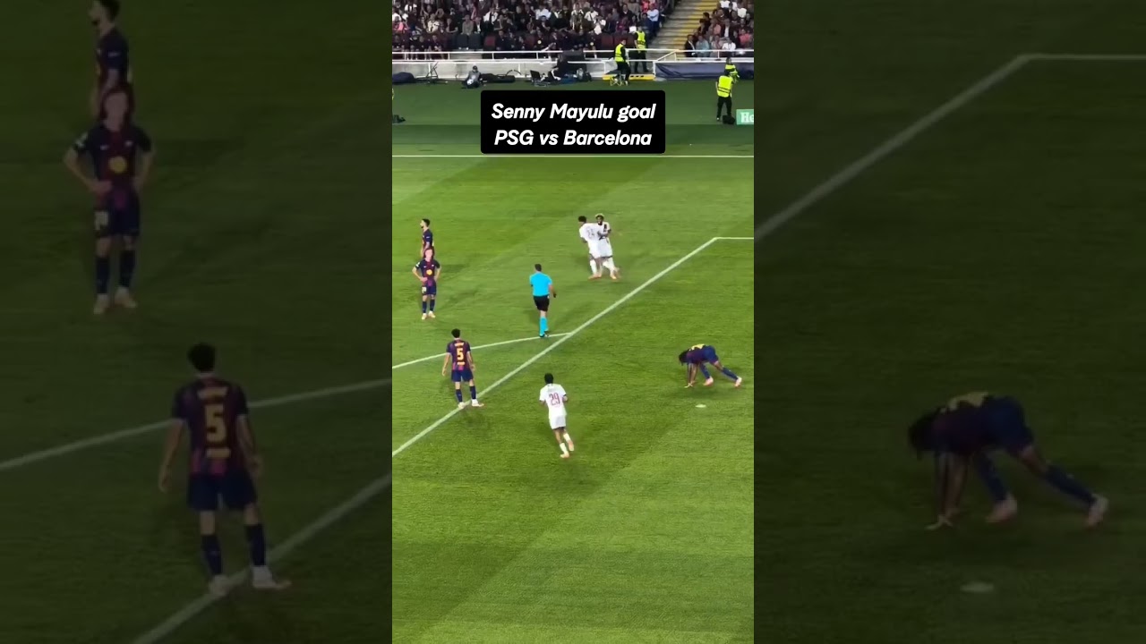 Senny Mayulu Amazing Goal! PSG vs Barcelona | Champions League 2025