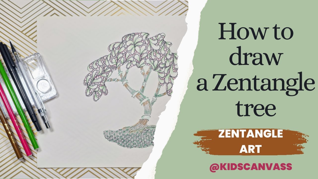 Easy Zentangle Drawing for Beginners || How to draw Zentangle Tree || Step by Step Drawing of a Tree