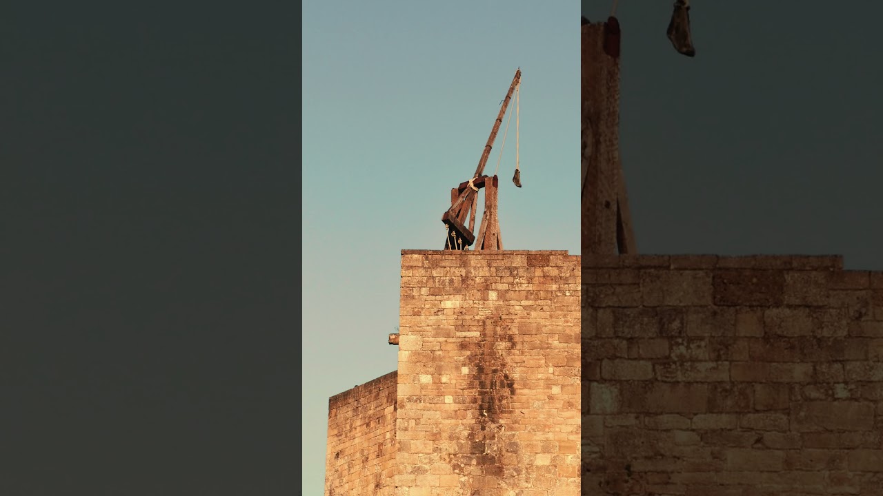 IL TRABUCCO. Temibile Arma d'Assedio MEDIEVALE, poteva scagliare macigni.. #storia #medioevo