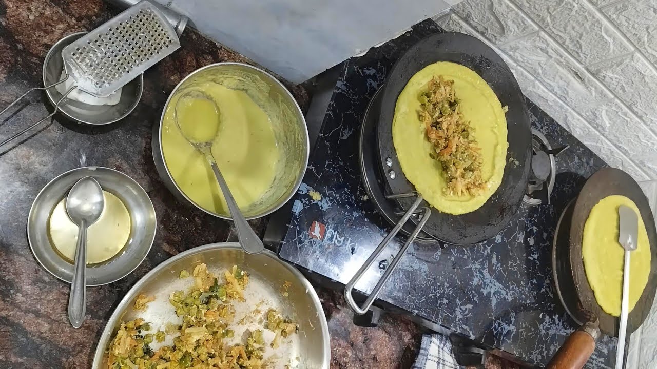 @Vegfoodvlogs is live हरे चने के चीला | Green gram cheela