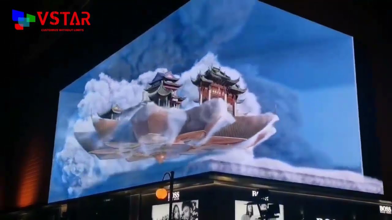 VSTAR Naked-eye 3D LED Display for  media facade projects