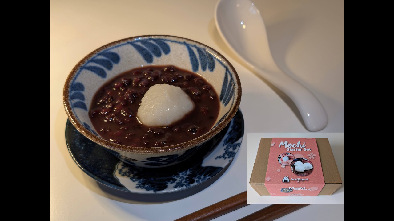Shiratama Zenzai – süße Adzukibohnensuppe mit Mini-Mochi-Bällchen