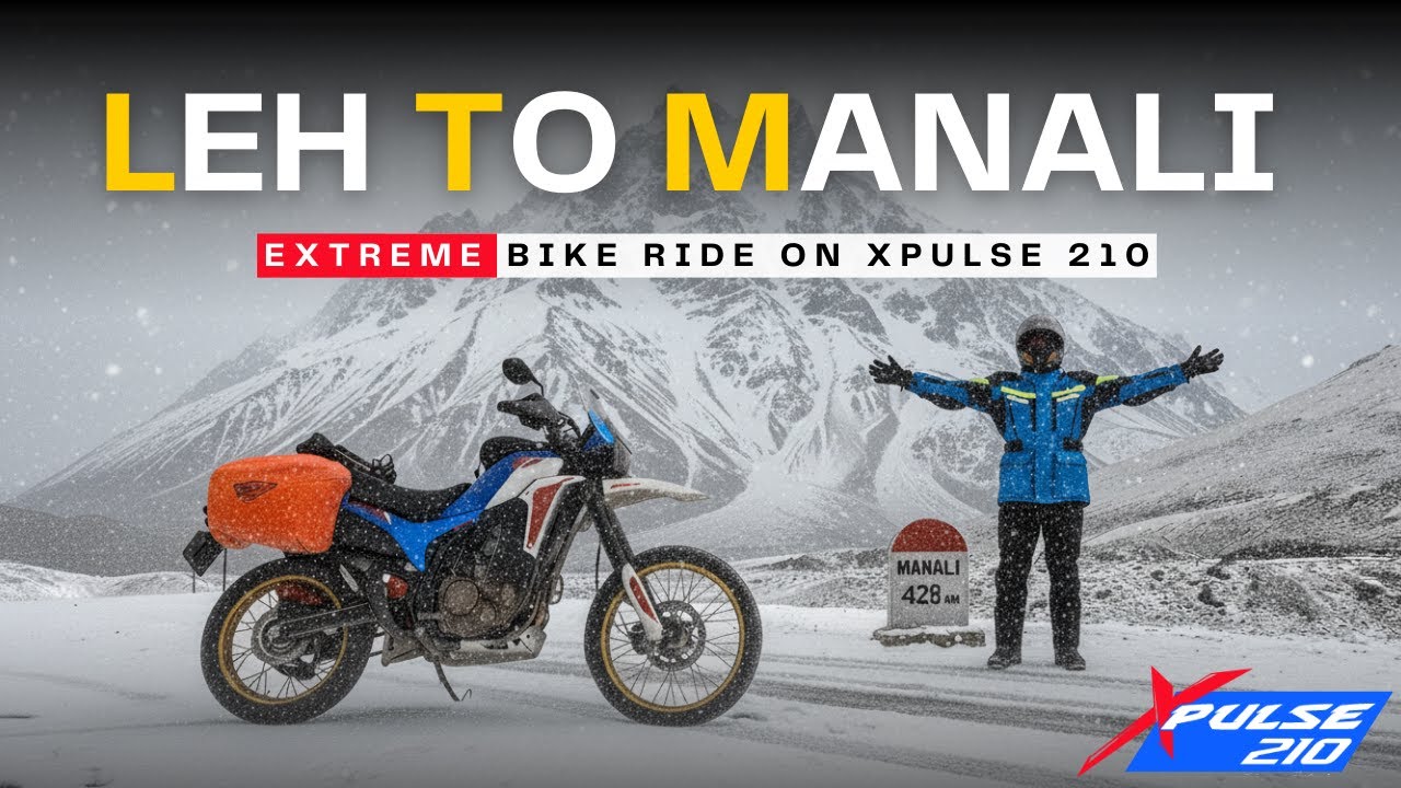 Ep.5 LEH to MANALI Non-Stop in 7 HRS | Flash Floods, Landslides | Solo Ladakh Ride Xpulse 210