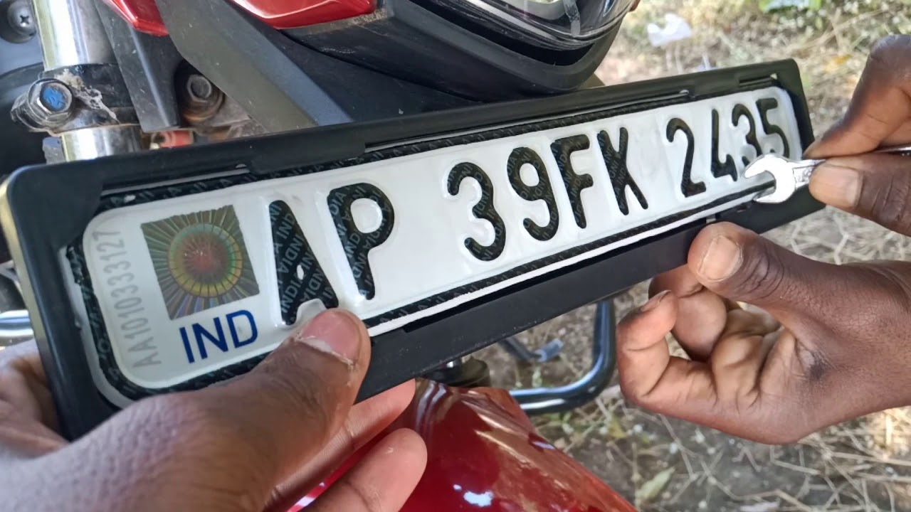 how to fit a number plate to bikes/ frame installation to bikes/number plate installation /in telugu