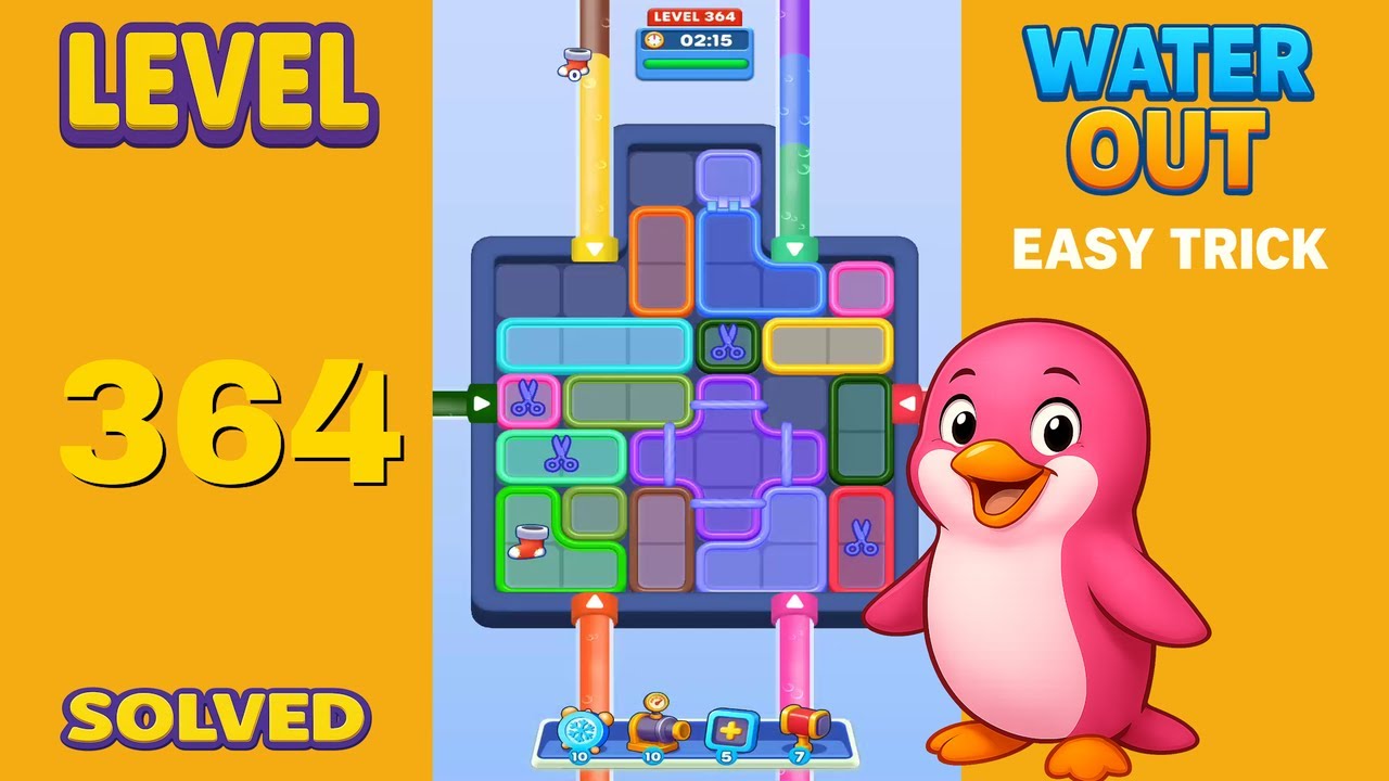 Water Out Puzzle Level 364 &ndash; Easy Solutions
