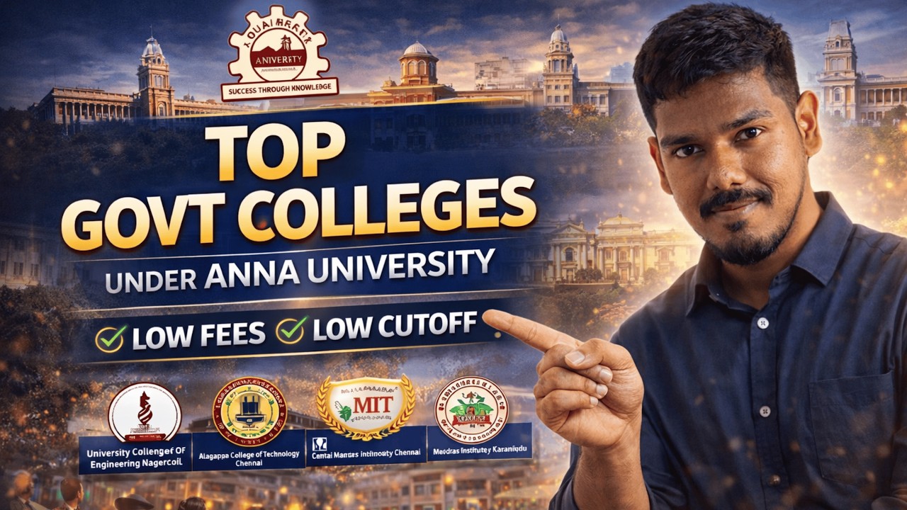 Best Govt Colleges 😳 Low Fees + High Placements | Anna University 🔥Top Government Colleges 2026 🎓🔥