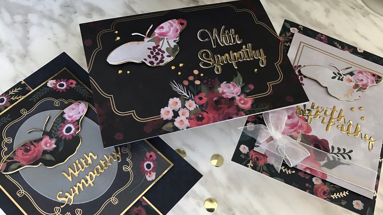 Oh no I need another Sympathy card...butterflies and patterned paper will get the message sent