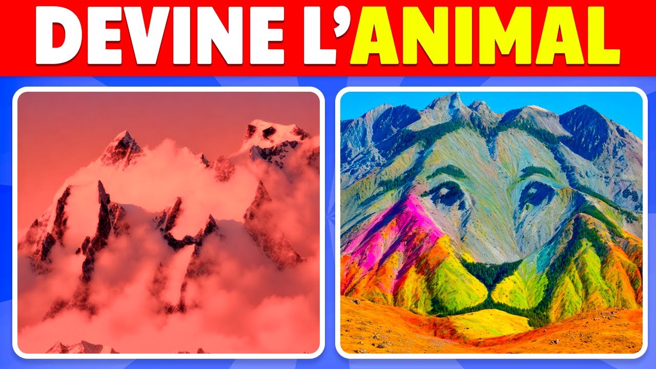 Devine les 50 Animaux Cachés Dans Ces Illusions 🐶🐵🦁 De FACILE à IMPOSSIBLE !