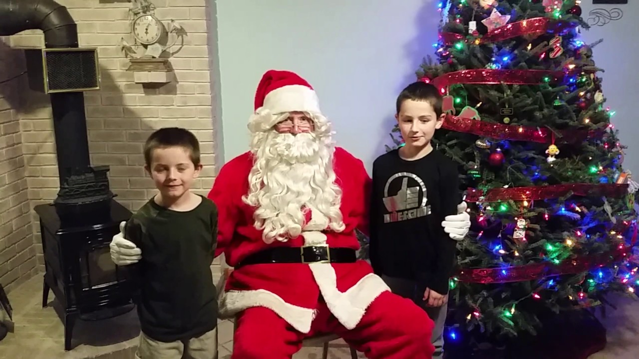 Santa visits our house 2015