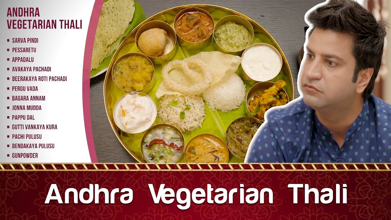 आंध्र शाकाहारी और मांसाहारी थाली Andhra Vegetarian Thali and Non-vegetarian Thali Chef Kunal Kapoor