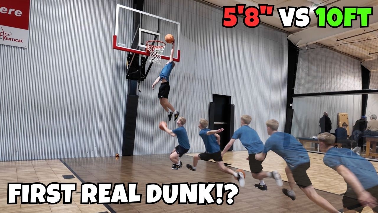 First Off-the-Dribble Dunk!?! - 5'8