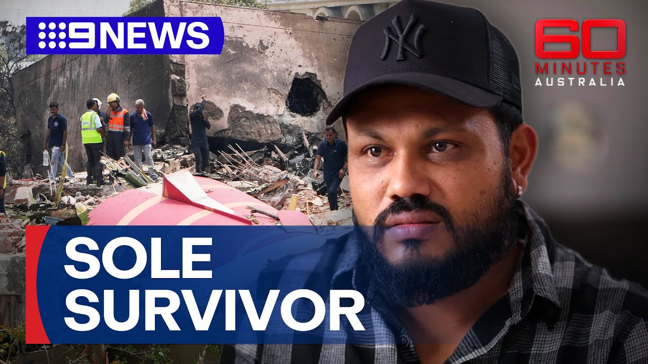 Air India plane crash survivor breaks his silence | 9 News Australia