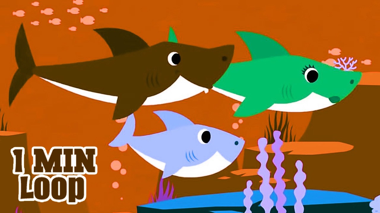 [1 MIN LOOP] Baby Shark Dance Remix 🦈 PINKFONG Sound Variations 🎶 Several Fun Versions Nursery Rhyme