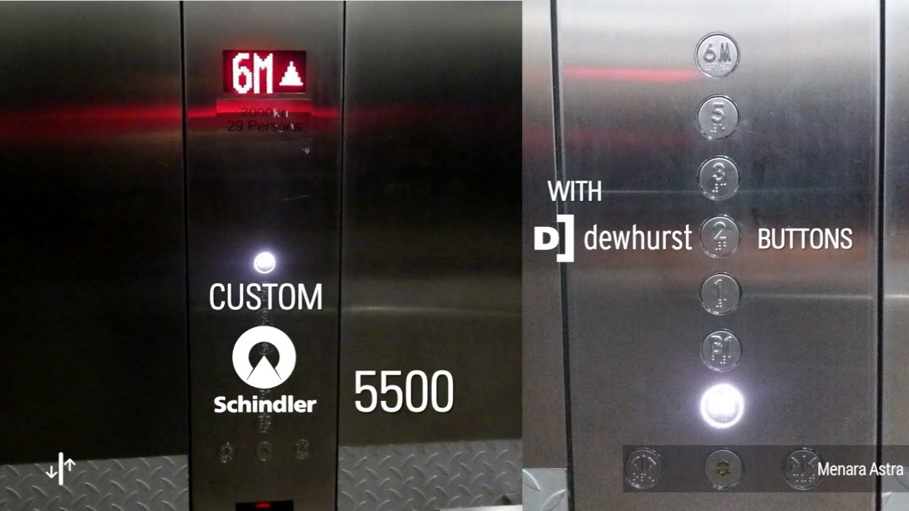 Schindler 5500 Elevator (with Dewhurst Buttons) - Menara Astra, Jakarta, ID (Retail)