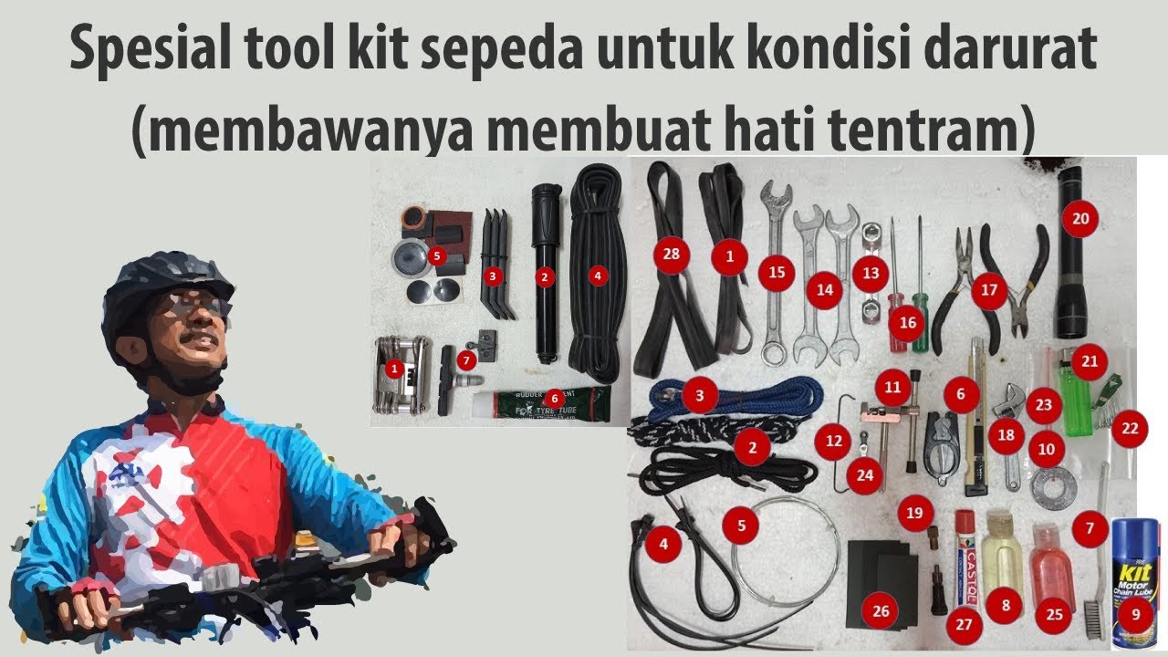 Spesial tool kit sepeda untuk kondisi darurat (membawanya membuat hati tentram)
