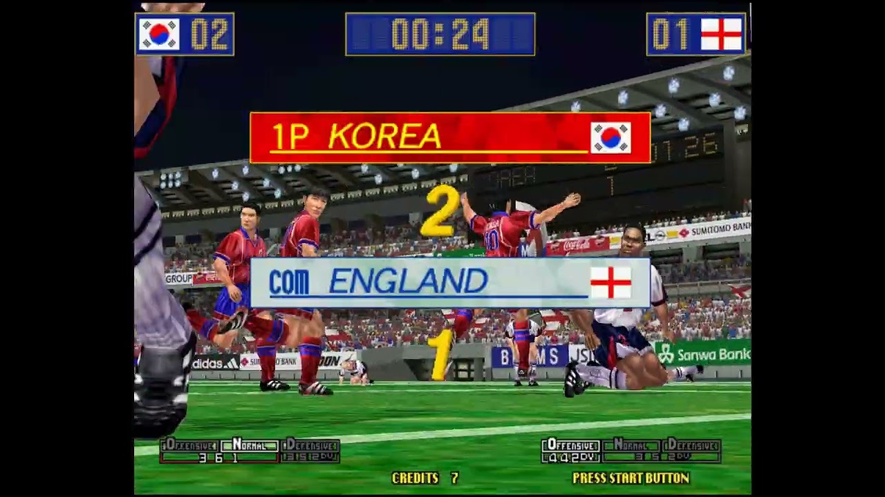 42pts goal in Virtuastriker2 99(Korea VS England)
