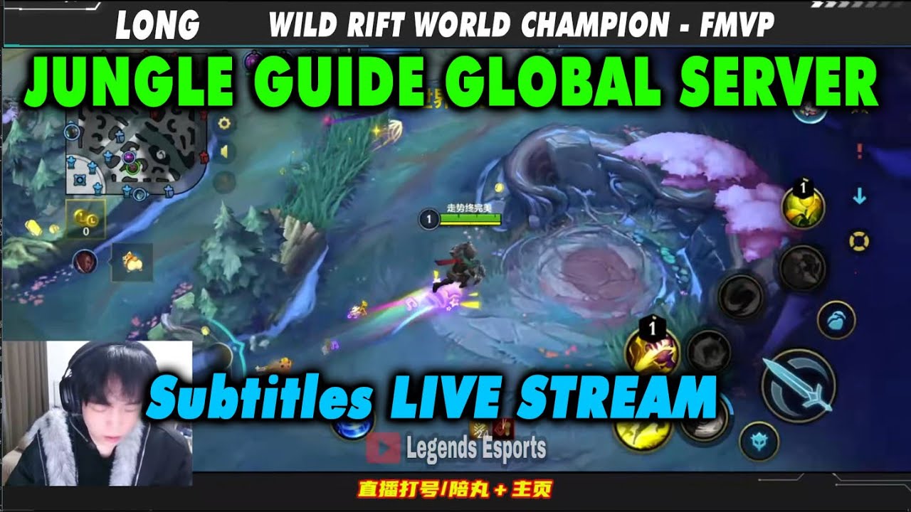 Wild Rift China Pro Player Playing on Global Server with ping 150 - Jungle Guide Subtitles | NV Long