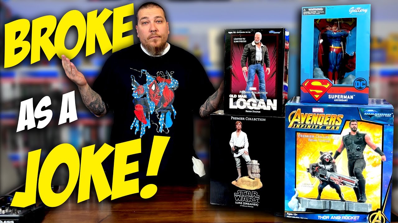 AFFORDABLE Statue Unboxing & Reviews! SUPERMAN | Old Man LOGAN | Luke SKYWALKER | Rocket & THOR