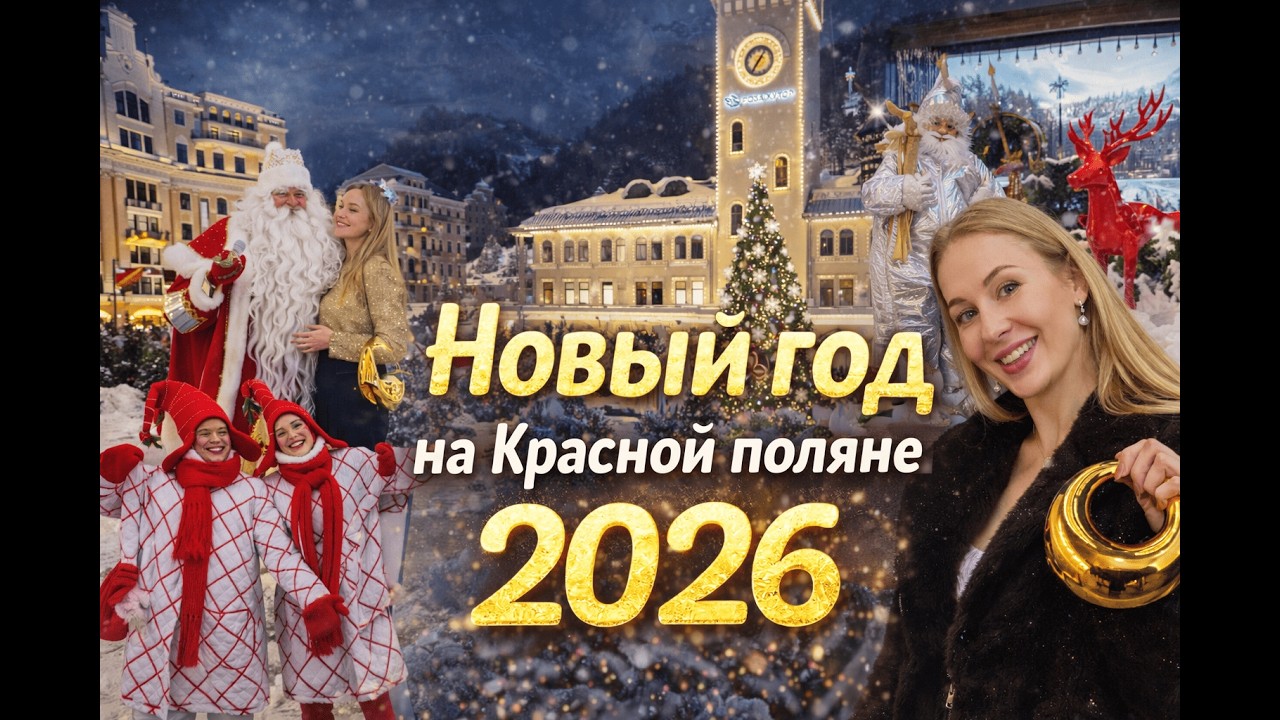 Красная поляна, Роза хутор, Эстосадок Новый год 2026
