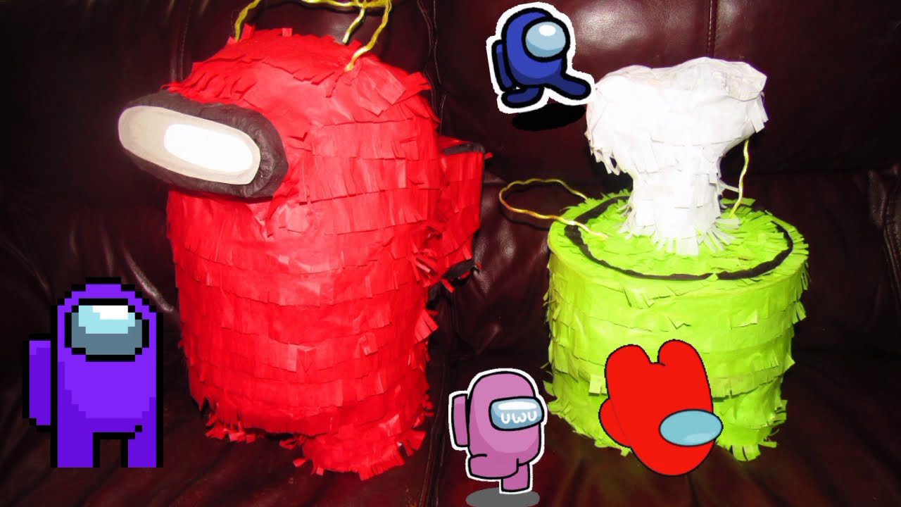 Among Us piñata paso a paso super fácil de hacer todo de cartón ☺