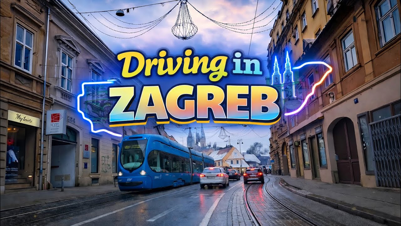 Driving in Croatia 🇭🇷 | Zagreb 4K POV Drive | Rainy Day