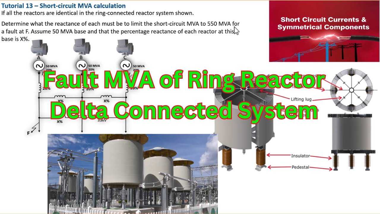 How to Calculate Short Circuit in Ring-Connected Reactor System | Power System - Tutorial 13. PART1