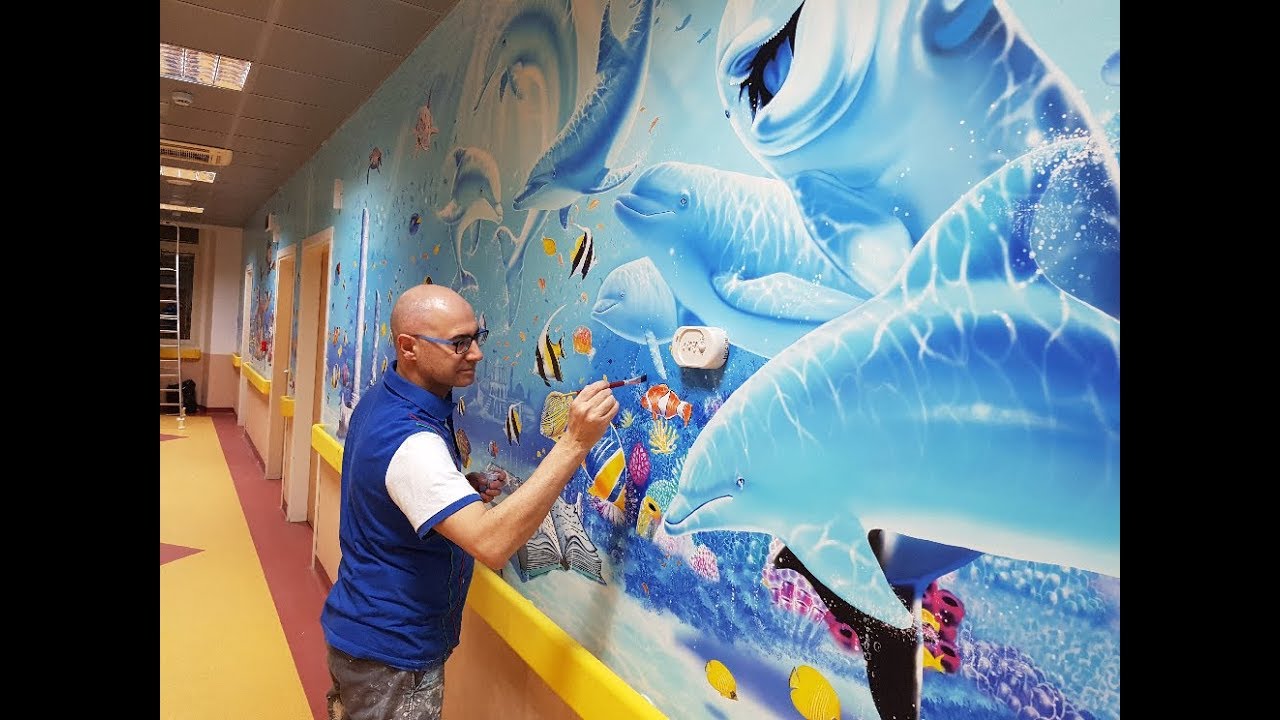 L' Acquario per l'Ospedale Monaldi di Napoli - prima dopo -