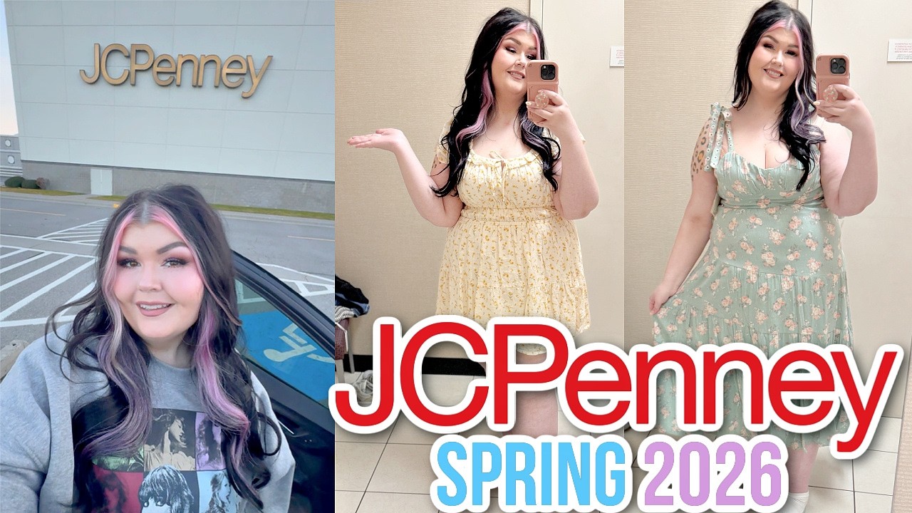 Примерка одежды в магазинах JCPenney: весенние наряды и платья 2026 года.