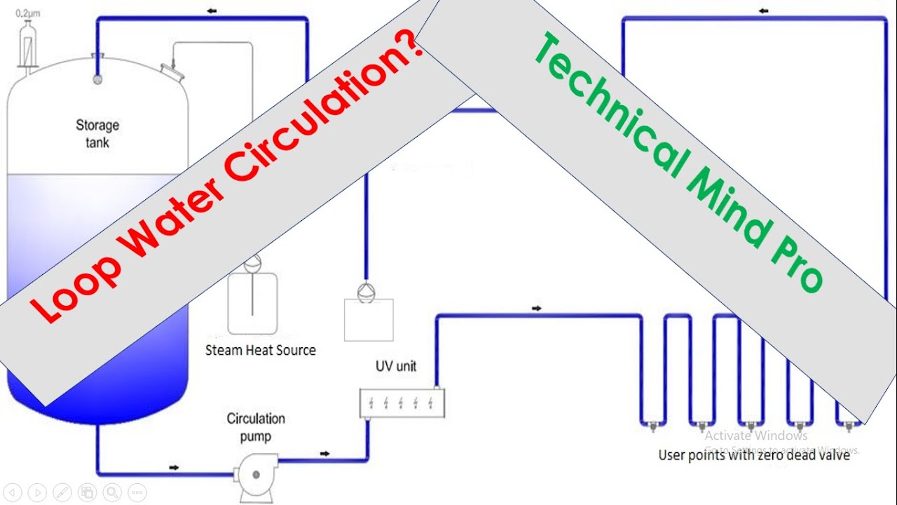 Purified water loop circulation