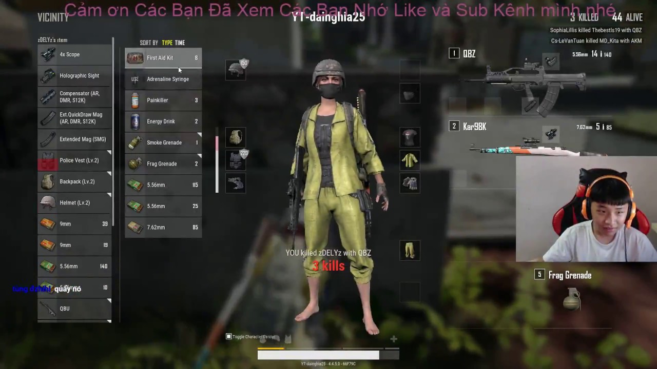 🔴 dainghia25 LiveStream PUBG - TryHard Rank 1 Sever Sea
