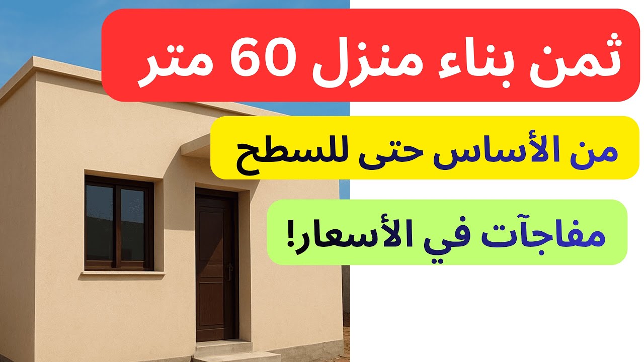 تكلفة بناء منزل 60 متر في المغرب