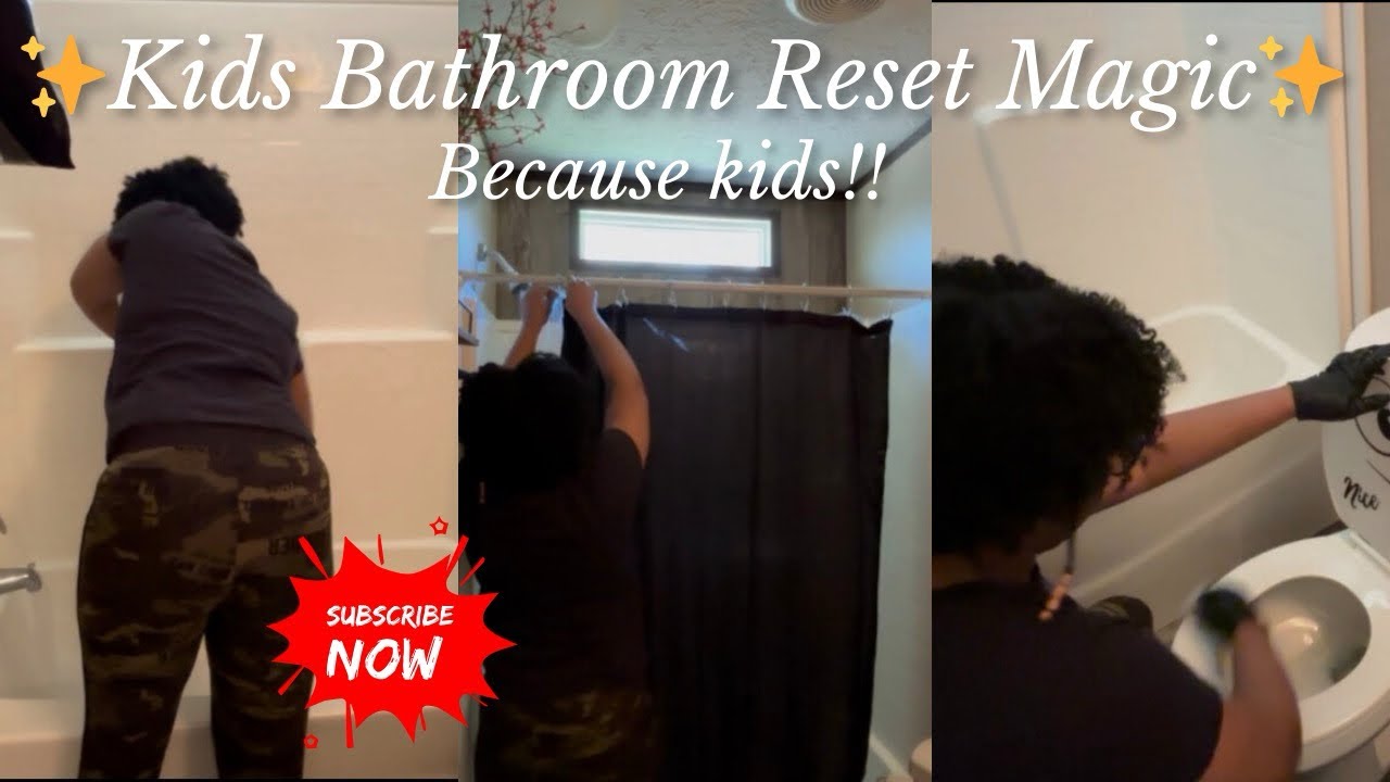 ✨New Video✨ From Messy to Fresh 🛁 | Kids Bathroom Reset Motivation