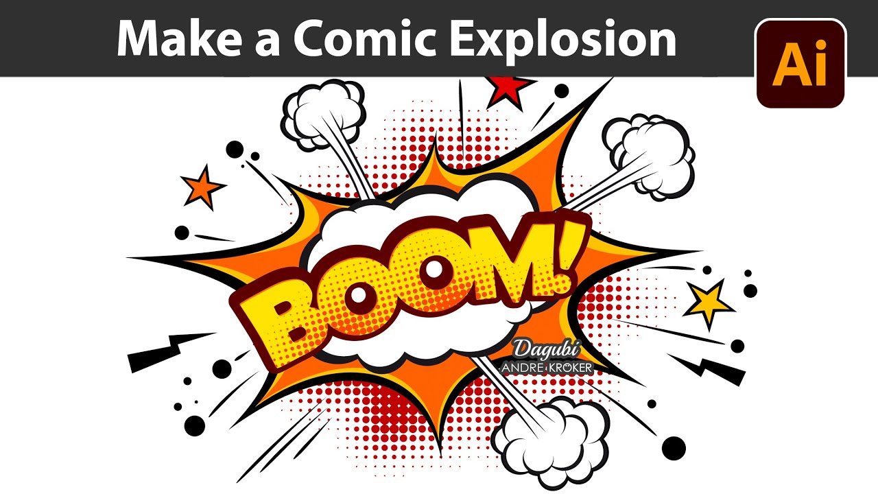 How I Design a Graffiti Explosion Clipart with Brushes in Adobe Illustrator