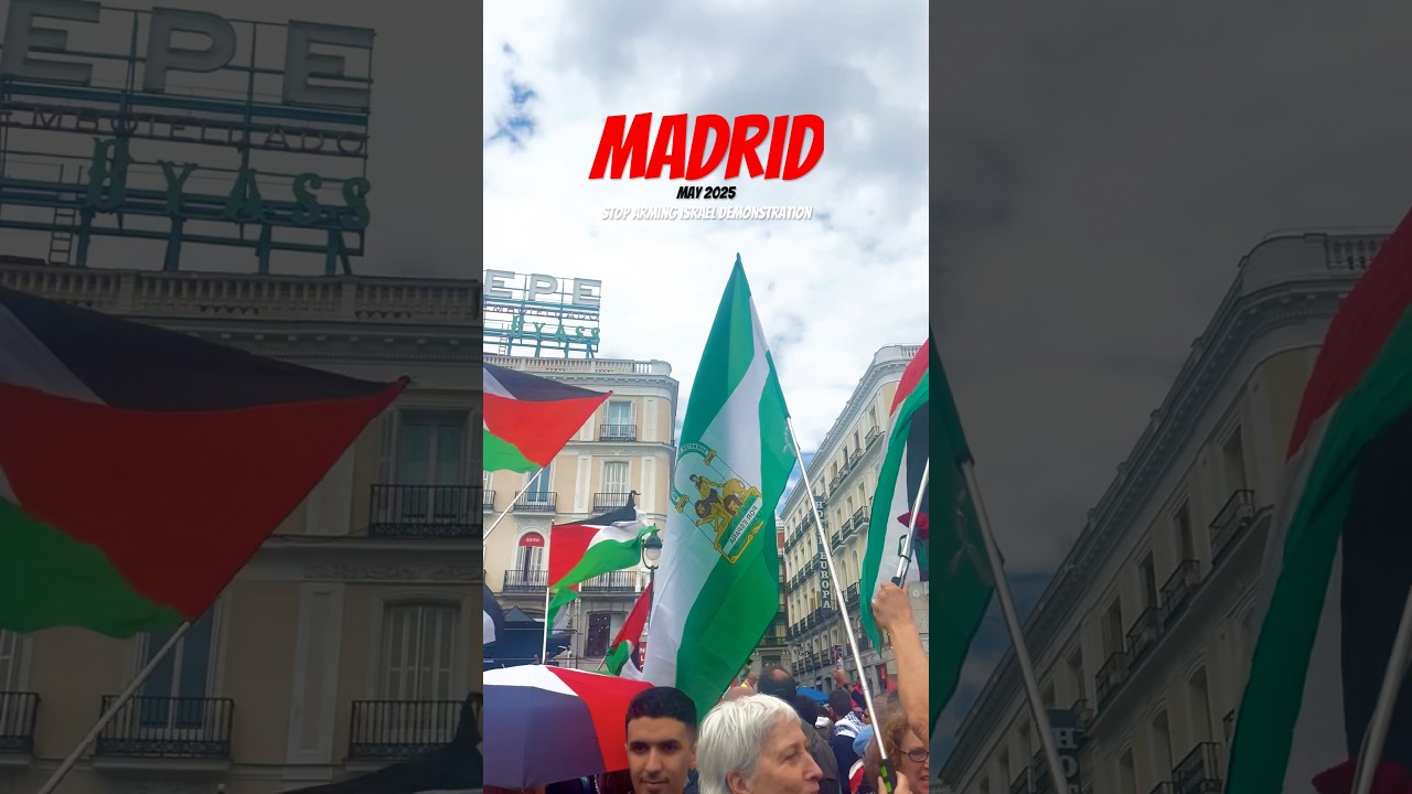 Free Palestine. MADRID, Spain Protests 10th May 🇵🇸❤️🇪🇸 We will not rest. #freepalestine