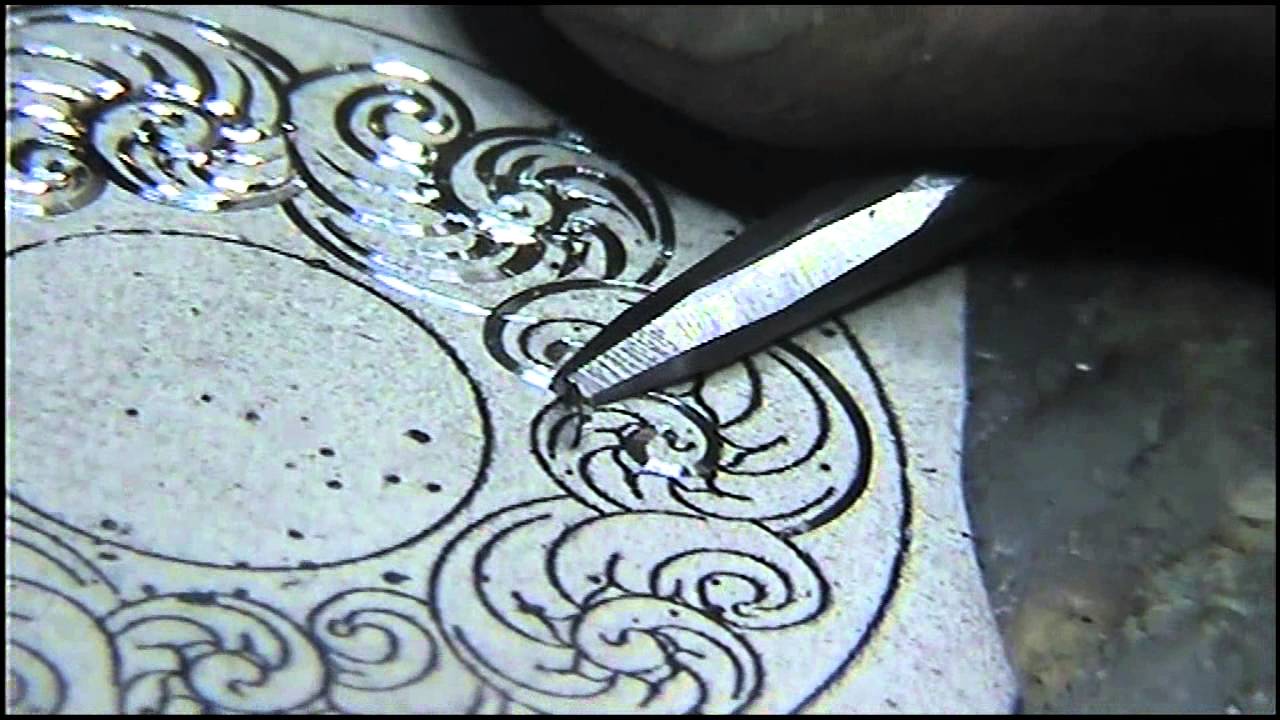 Hand Engraved Sterling Silver Scrollwork by Shaun Hughes