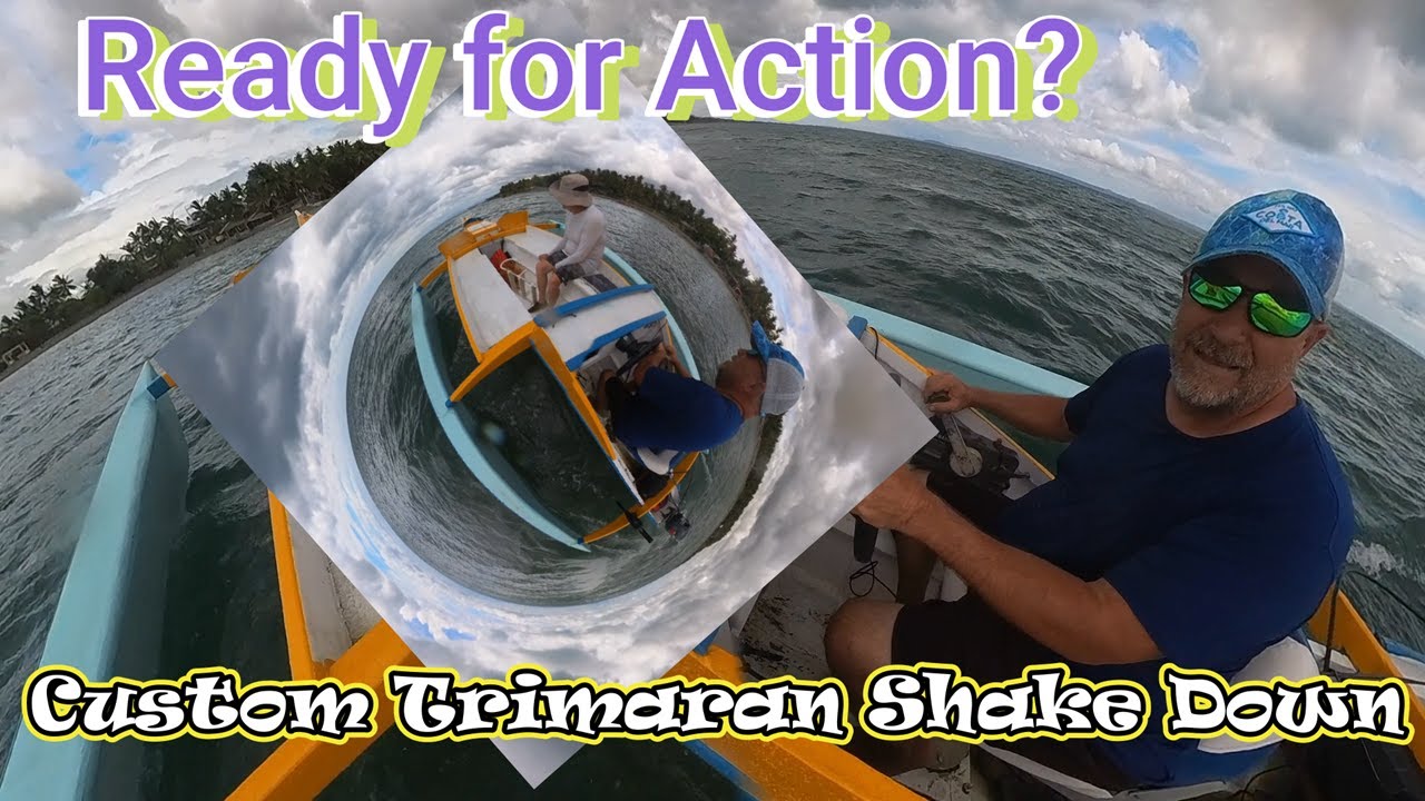 Custom Trimaran  ITS ON THE WATER!  Part 33 GREAT PREMIERE THANKS