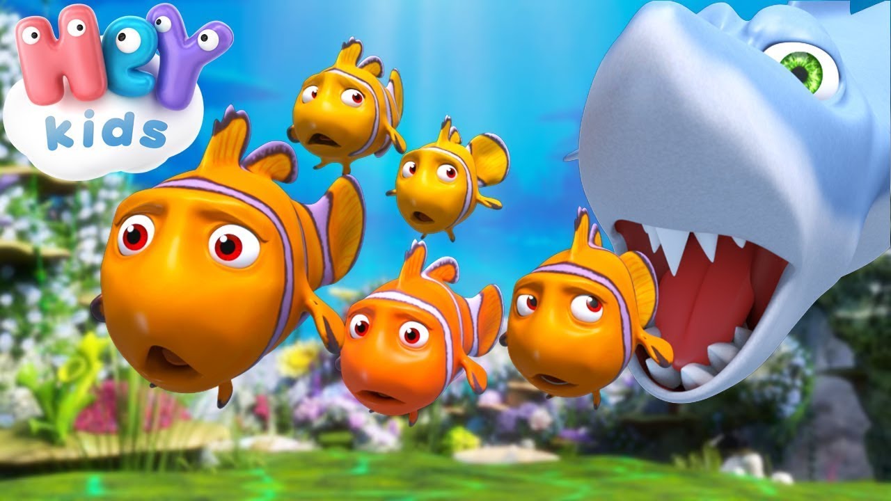 Öt Kicsi Halacska 🐠  Gyerekdalok és mondókák - HeyKids Magyarul