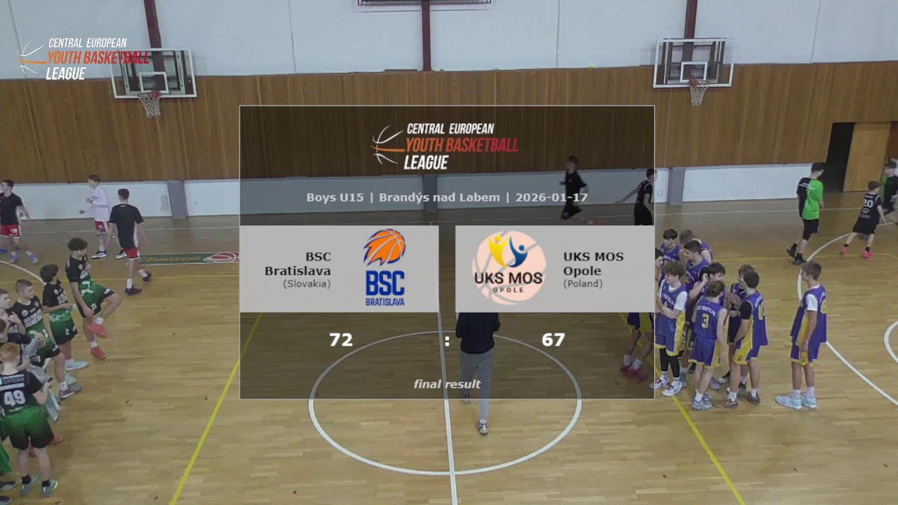 CEYBL U15, 17. 1. 2026, BSC Bratislava - UKS MOS Opole
