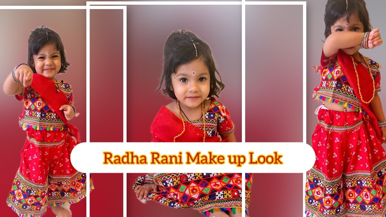 Radha Makeup for Baby girl | Janmashtami Special Radha Rani Makeup | Gokulashtami|Radhai Makeup 2024